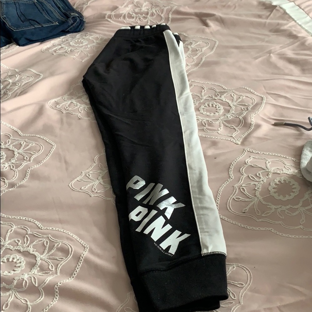 Black joggers from pink